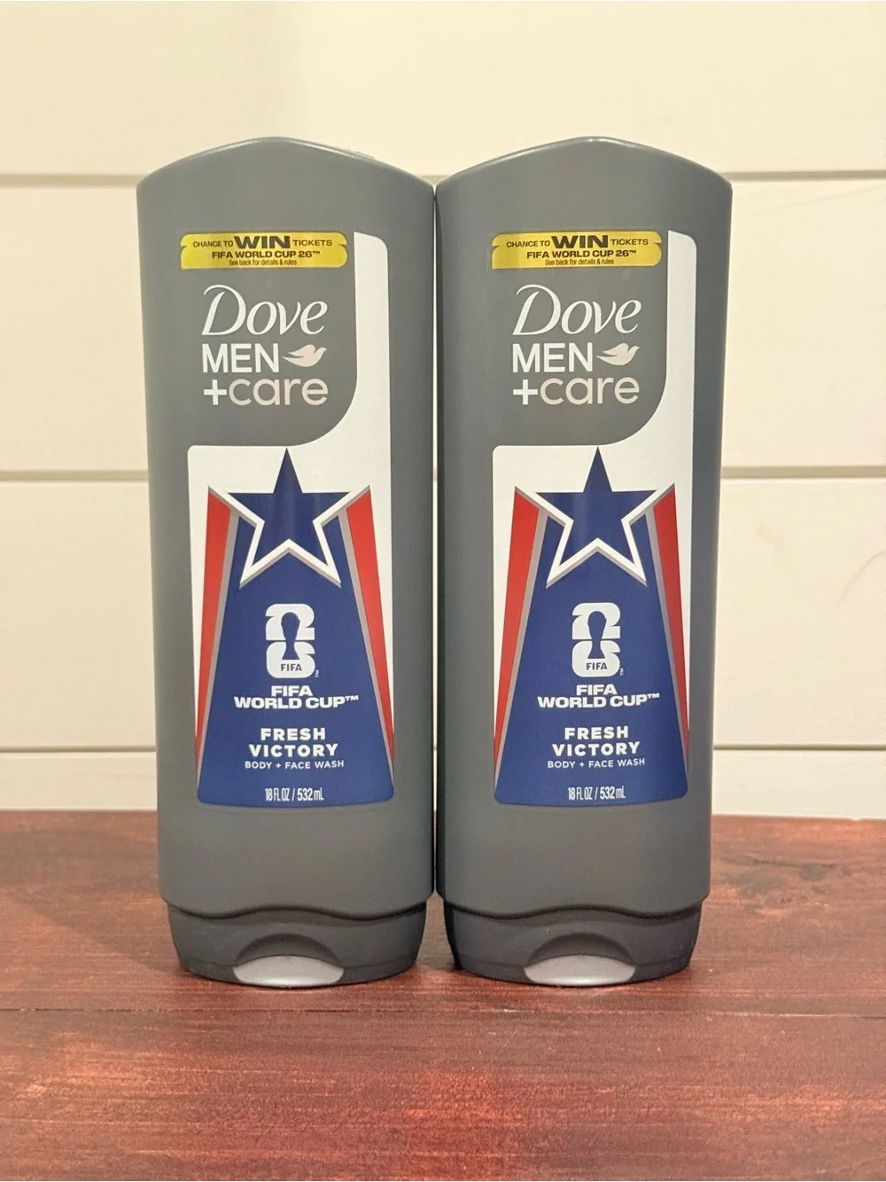 (2) dove Men + care Fresh Victory Body and Face Wash — Gray all new